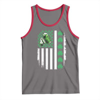 Irish Patriotic USA Flag With Shamrocks Gift Tank Top