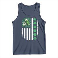 Irish Patriotic USA Flag With Shamrocks Gift Tank Top