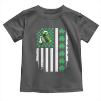 Irish Patriotic USA Flag With Shamrocks Gift Toddler T Shirt