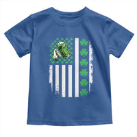 Irish Patriotic USA Flag With Shamrocks Gift Toddler T Shirt