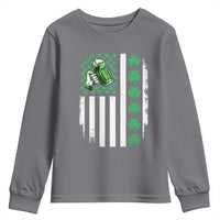Irish Patriotic USA Flag With Shamrocks Gift Youth Sweatshirt