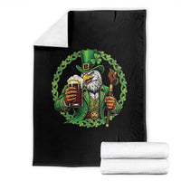 Irish Patriotic Eagle Leprechaun Throw Blanket St Patricks Day Gift