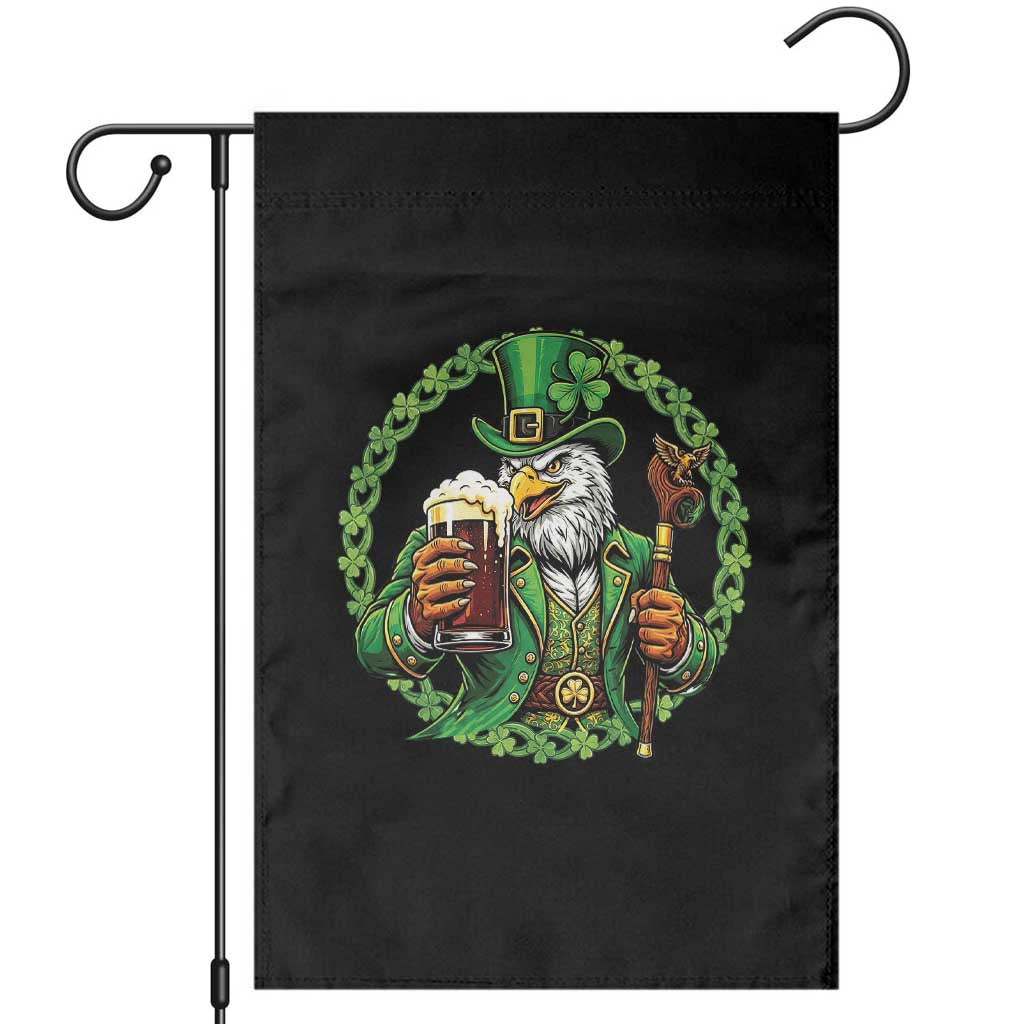 Irish Patriotic Eagle Leprechaun Garden Flag St Patricks Day Gift
