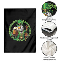 Irish Patriotic Eagle Leprechaun Garden Flag St Patricks Day Gift
