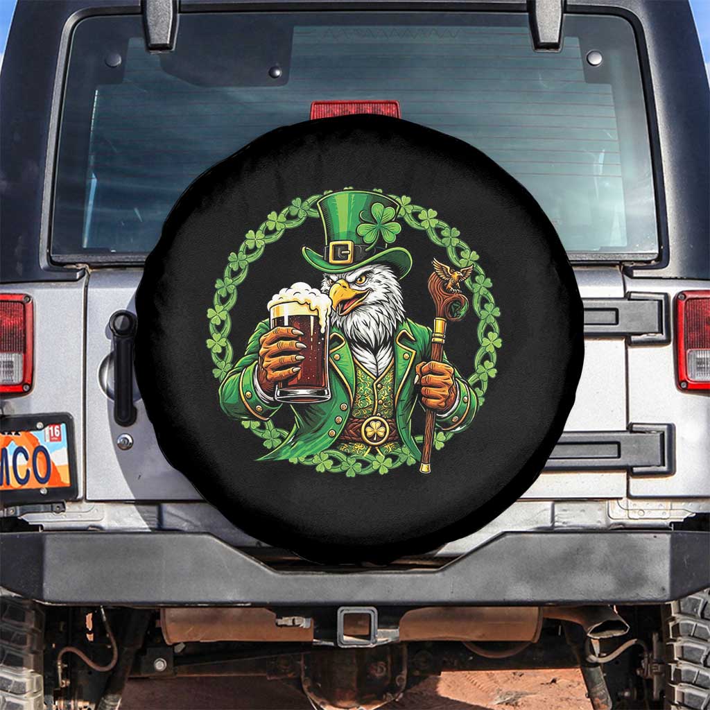 Irish Patriotic Eagle Leprechaun Spare Tire Cover St Patricks Day Gift