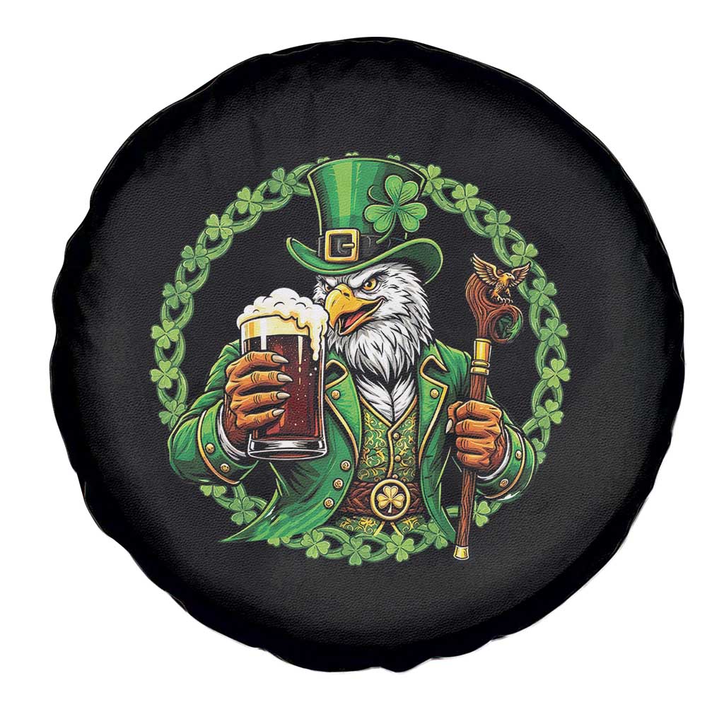 Irish Patriotic Eagle Leprechaun Spare Tire Cover St Patricks Day Gift