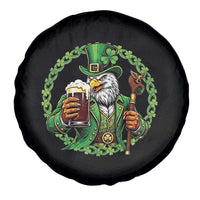 Irish Patriotic Eagle Leprechaun Spare Tire Cover St Patricks Day Gift
