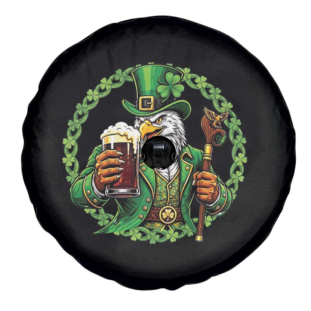 Irish Patriotic Eagle Leprechaun Spare Tire Cover St Patricks Day Gift