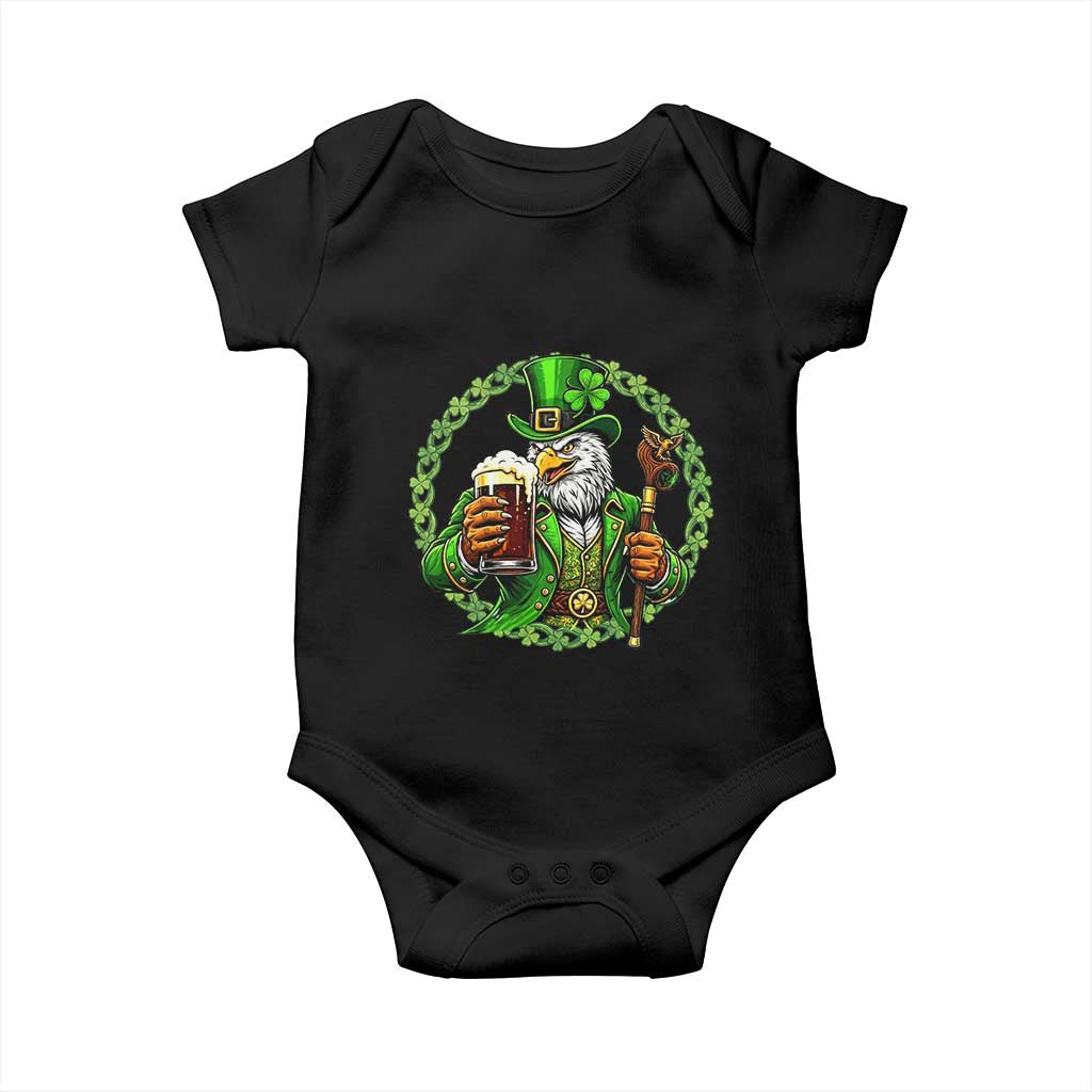Irish Patriotic Eagle Leprechaun Baby Onesie St Patricks Day Gift