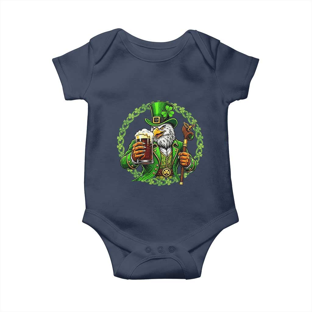 Irish Patriotic Eagle Leprechaun Baby Onesie St Patricks Day Gift