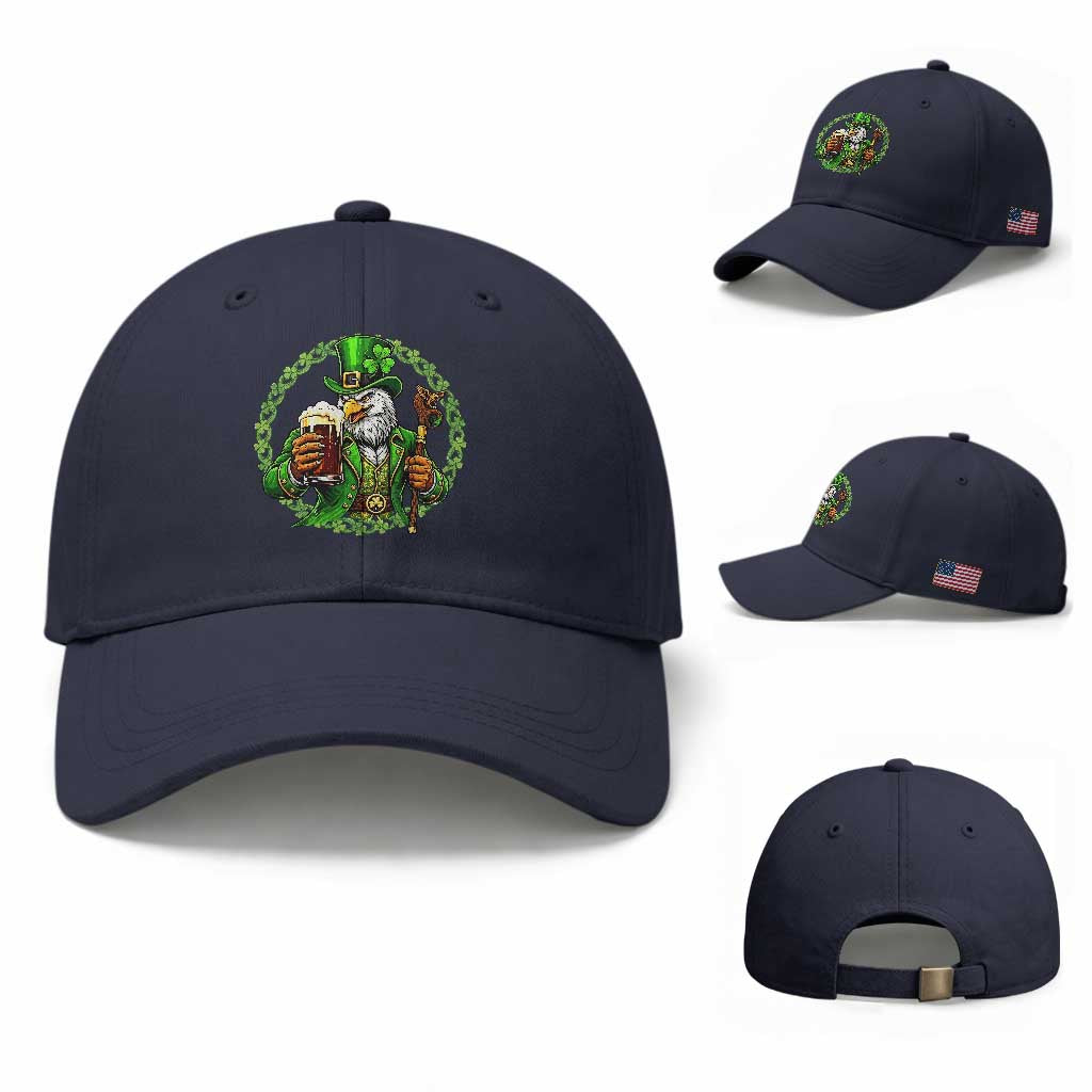 Irish Patriotic Eagle Leprechaun Baseball Cap St Patricks Day Gift