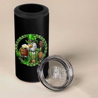 Irish Patriotic Eagle Leprechaun 4 in 1 Can Cooler Tumbler St Patricks Day Gift
