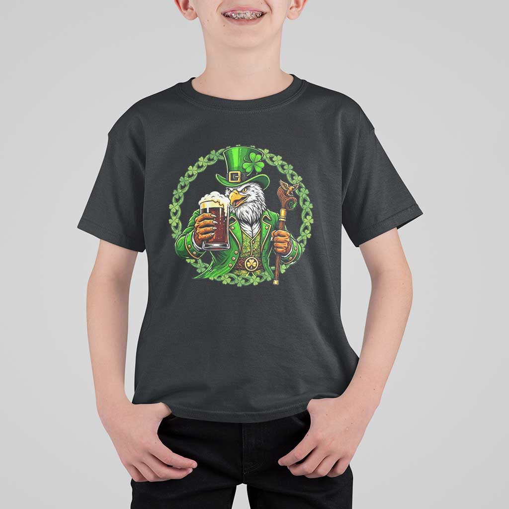Irish Patriotic Eagle Leprechaun T Shirt For Kid St Patricks Day Gift