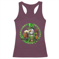 Irish Patriotic Eagle Leprechaun Racerback Tank Top St Patricks Day Gift