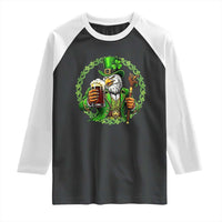 Irish Patriotic Eagle Leprechaun Raglan Shirt St Patricks Day Gift