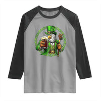 Irish Patriotic Eagle Leprechaun Raglan Shirt St Patricks Day Gift