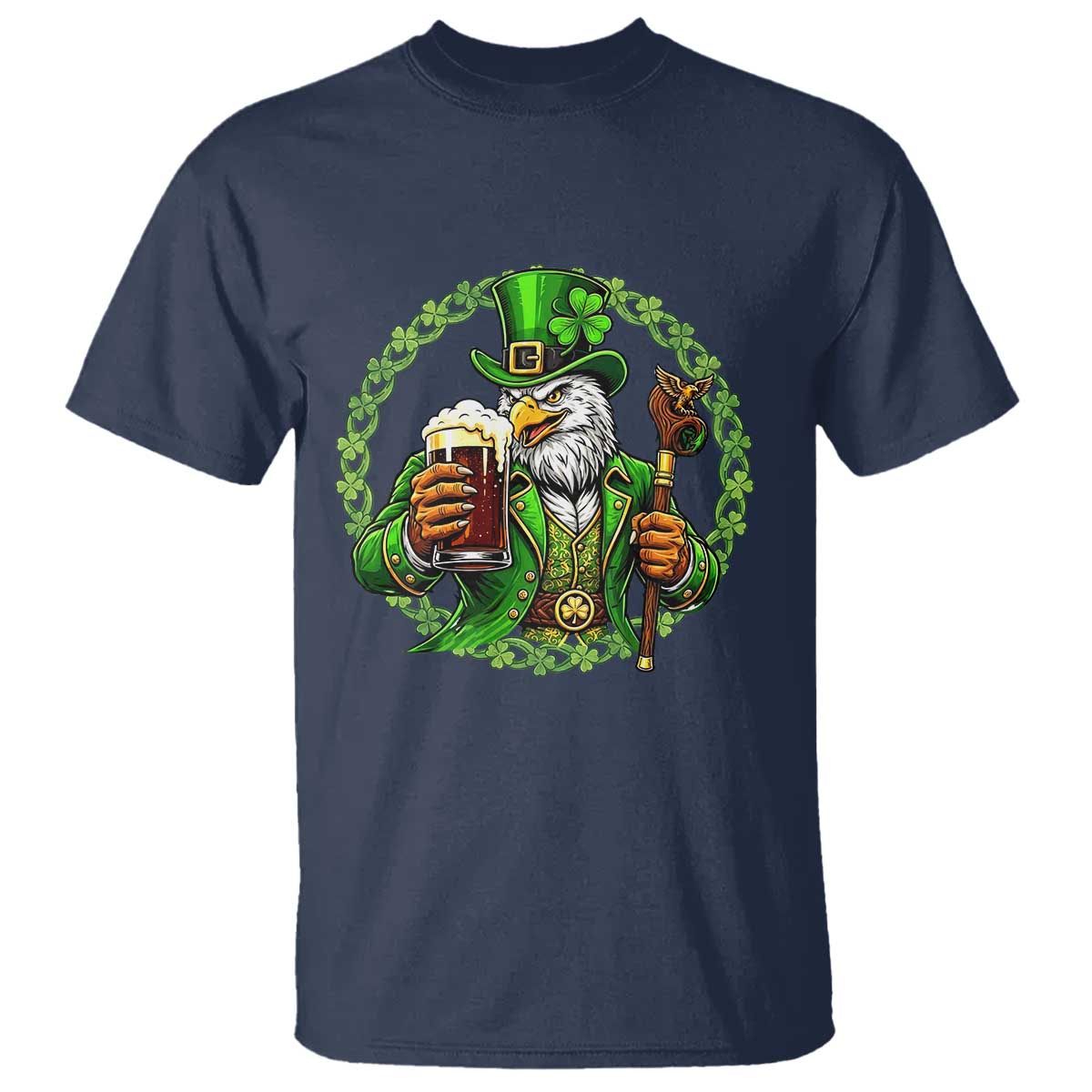 Irish Patriotic Eagle Leprechaun T Shirt St Patricks Day Gift
