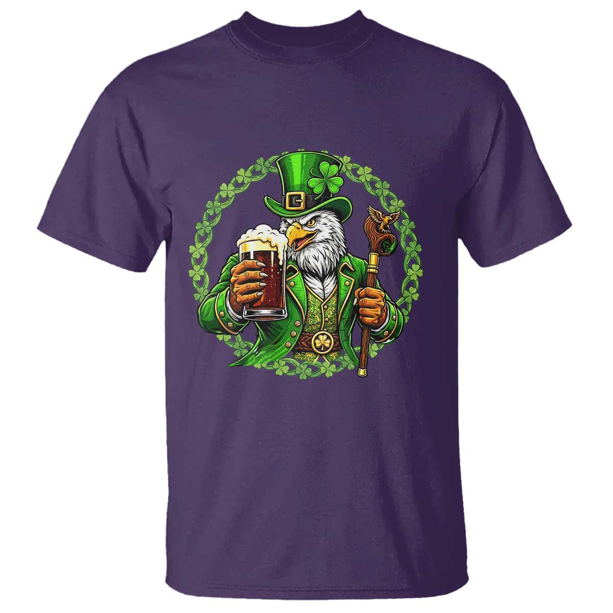 Irish Patriotic Eagle Leprechaun T Shirt St Patricks Day Gift