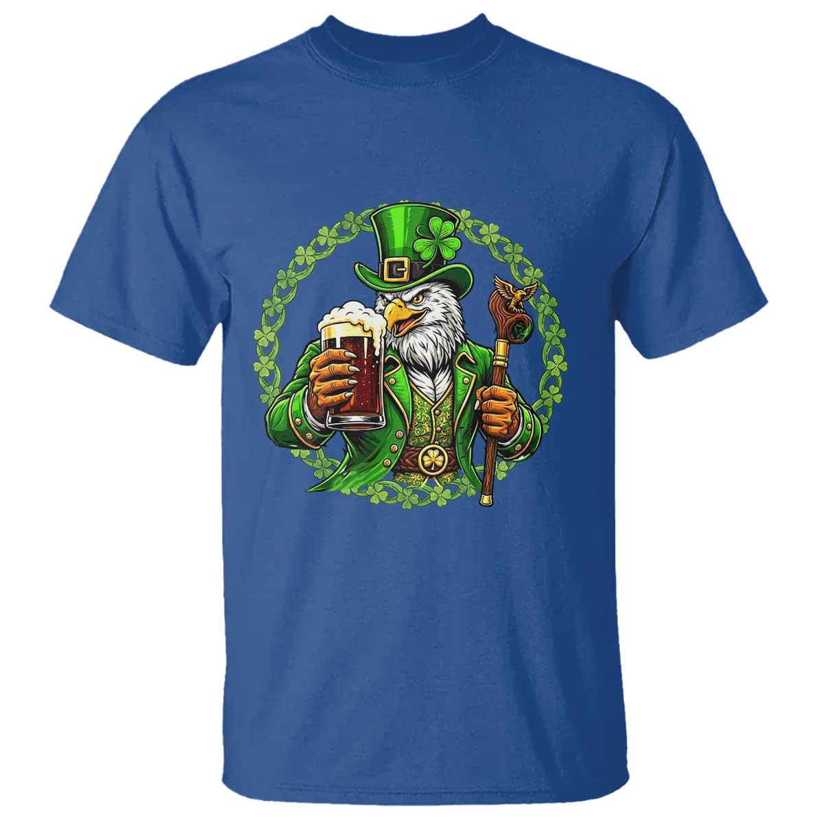 Irish Patriotic Eagle Leprechaun T Shirt St Patricks Day Gift