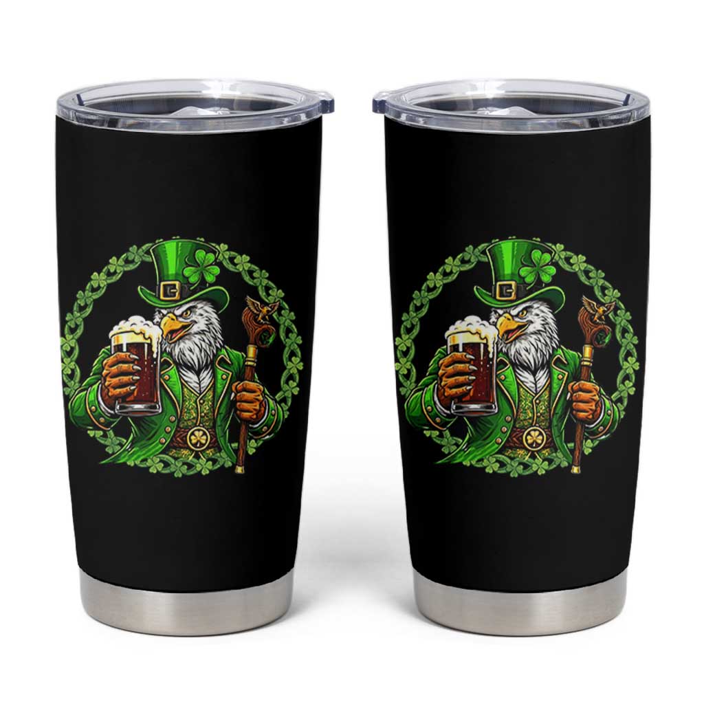 Irish Patriotic Eagle Leprechaun Tumbler Cup St Patricks Day Gift
