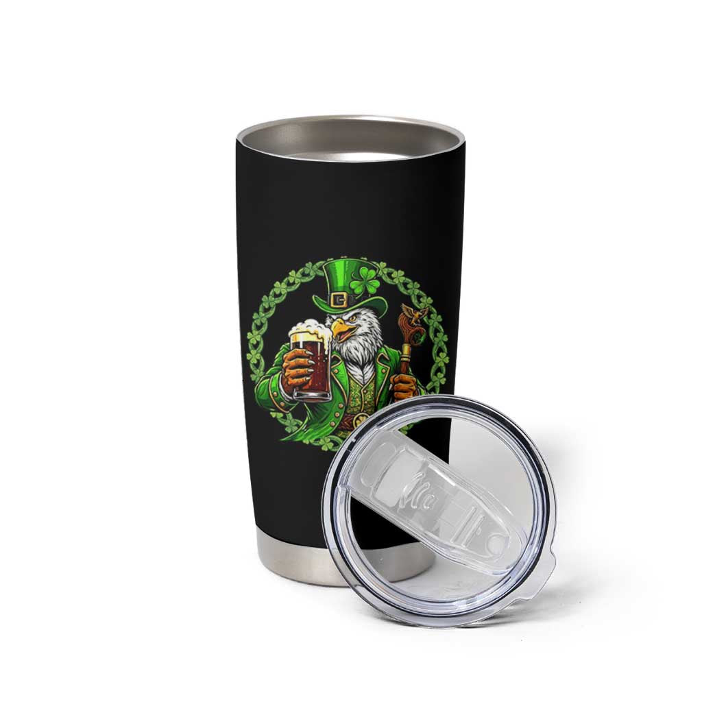 Irish Patriotic Eagle Leprechaun Tumbler Cup St Patricks Day Gift