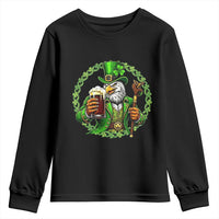 Irish Patriotic Eagle Leprechaun Youth Sweatshirt St Patricks Day Gift