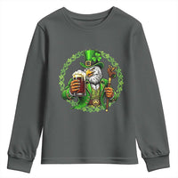 Irish Patriotic Eagle Leprechaun Youth Sweatshirt St Patricks Day Gift
