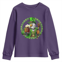 Irish Patriotic Eagle Leprechaun Youth Sweatshirt St Patricks Day Gift