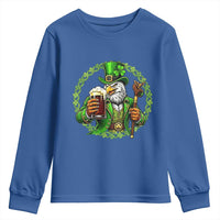 Irish Patriotic Eagle Leprechaun Youth Sweatshirt St Patricks Day Gift