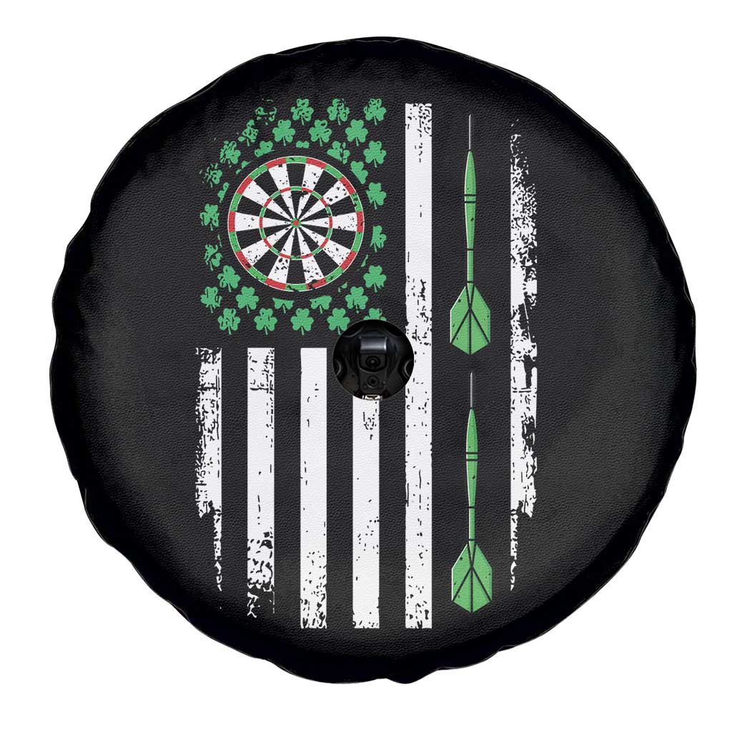 Irish American Darts Shamrock Flag Gift Spare Tire Cover
