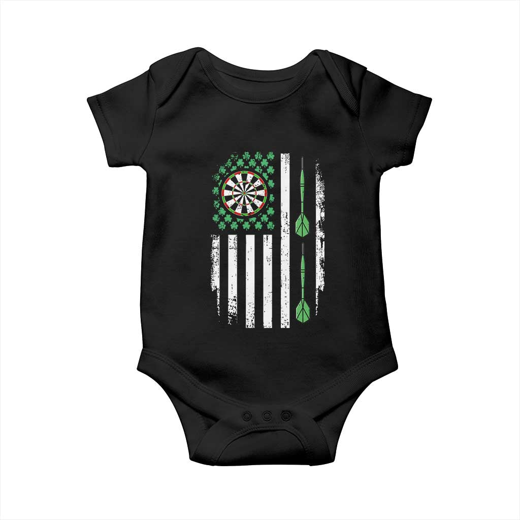 Irish American Darts Shamrock Flag Gift Baby Onesie