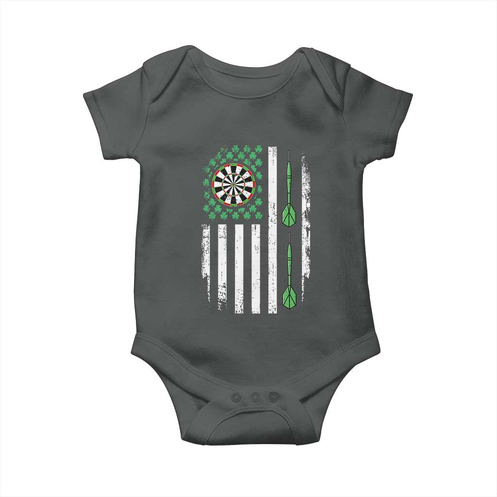 Irish American Darts Shamrock Flag Gift Baby Onesie