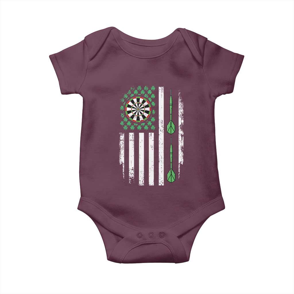 Irish American Darts Shamrock Flag Gift Baby Onesie