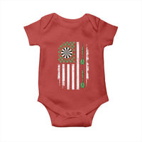 Irish American Darts Shamrock Flag Gift Baby Onesie