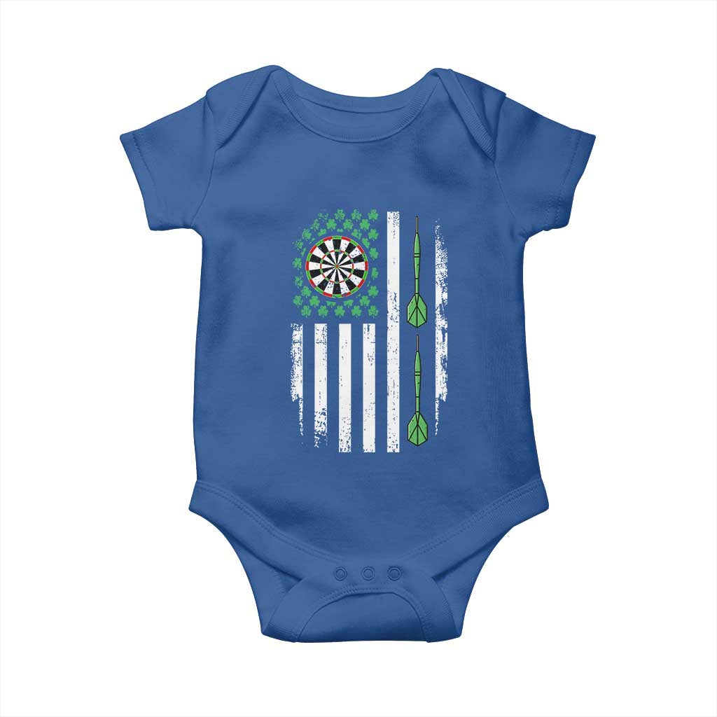 Irish American Darts Shamrock Flag Gift Baby Onesie