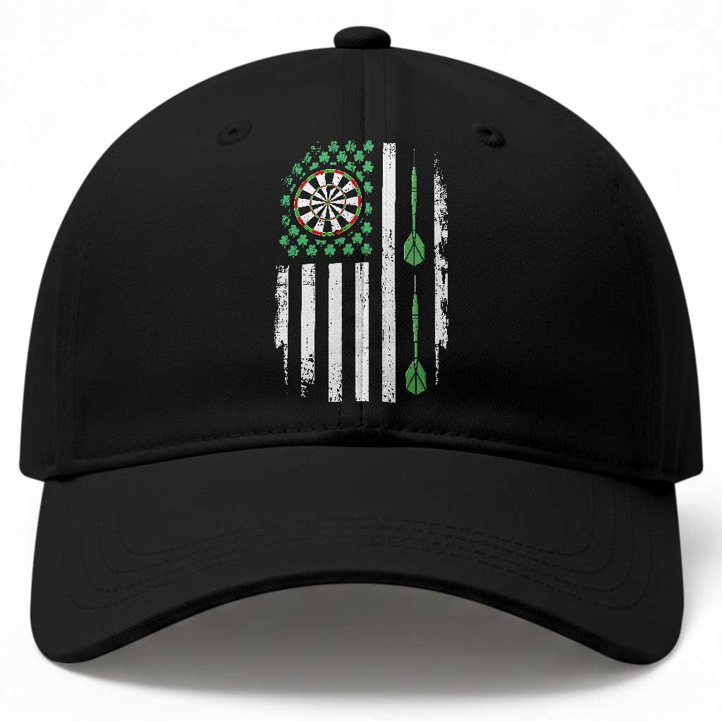 Irish American Darts Shamrock Flag Gift Baseball Cap