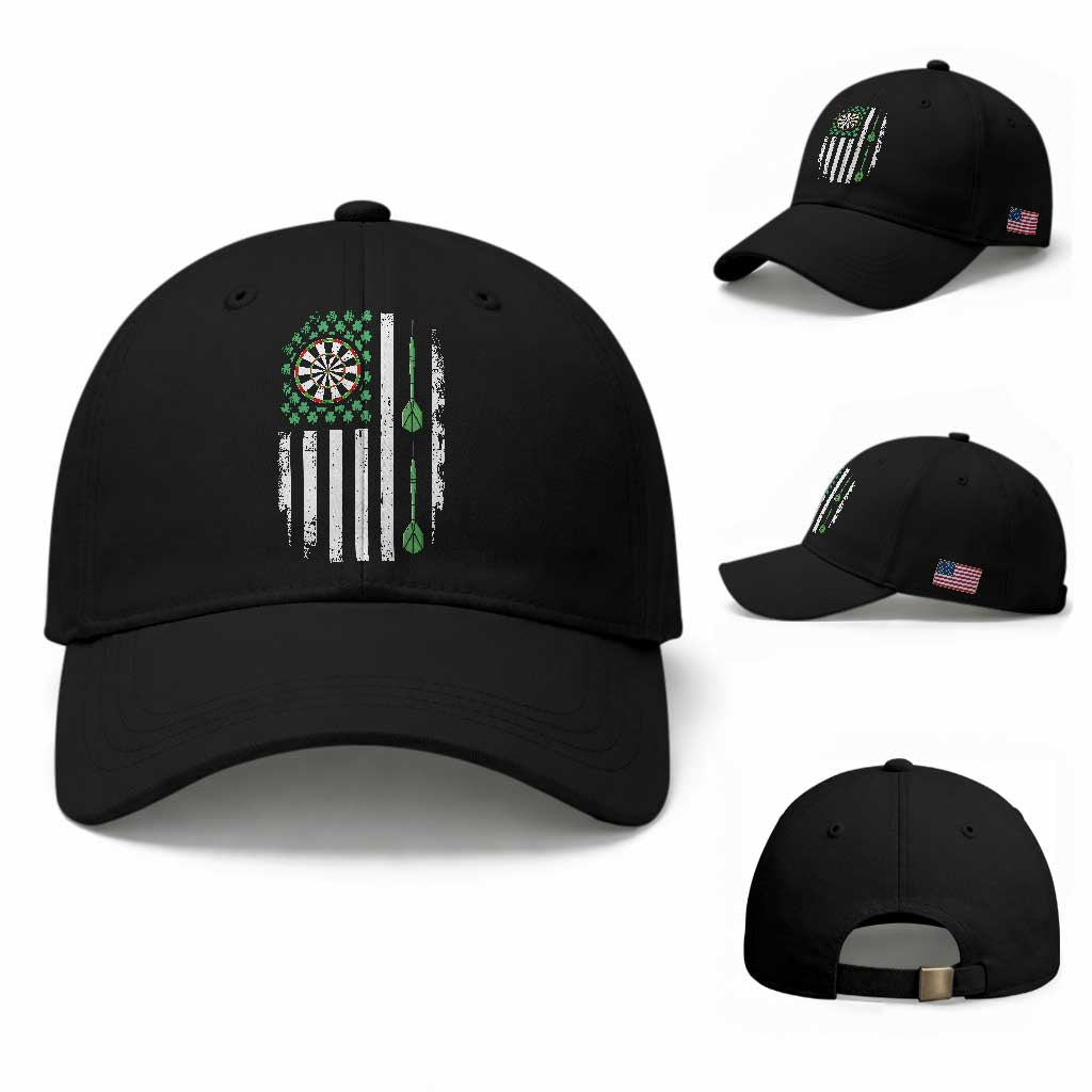 Irish American Darts Shamrock Flag Gift Baseball Cap