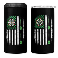 Irish American Darts Shamrock Flag Gift 4 in 1 Can Cooler Tumbler