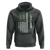 Irish American Darts Shamrock Flag Gift Hoodie