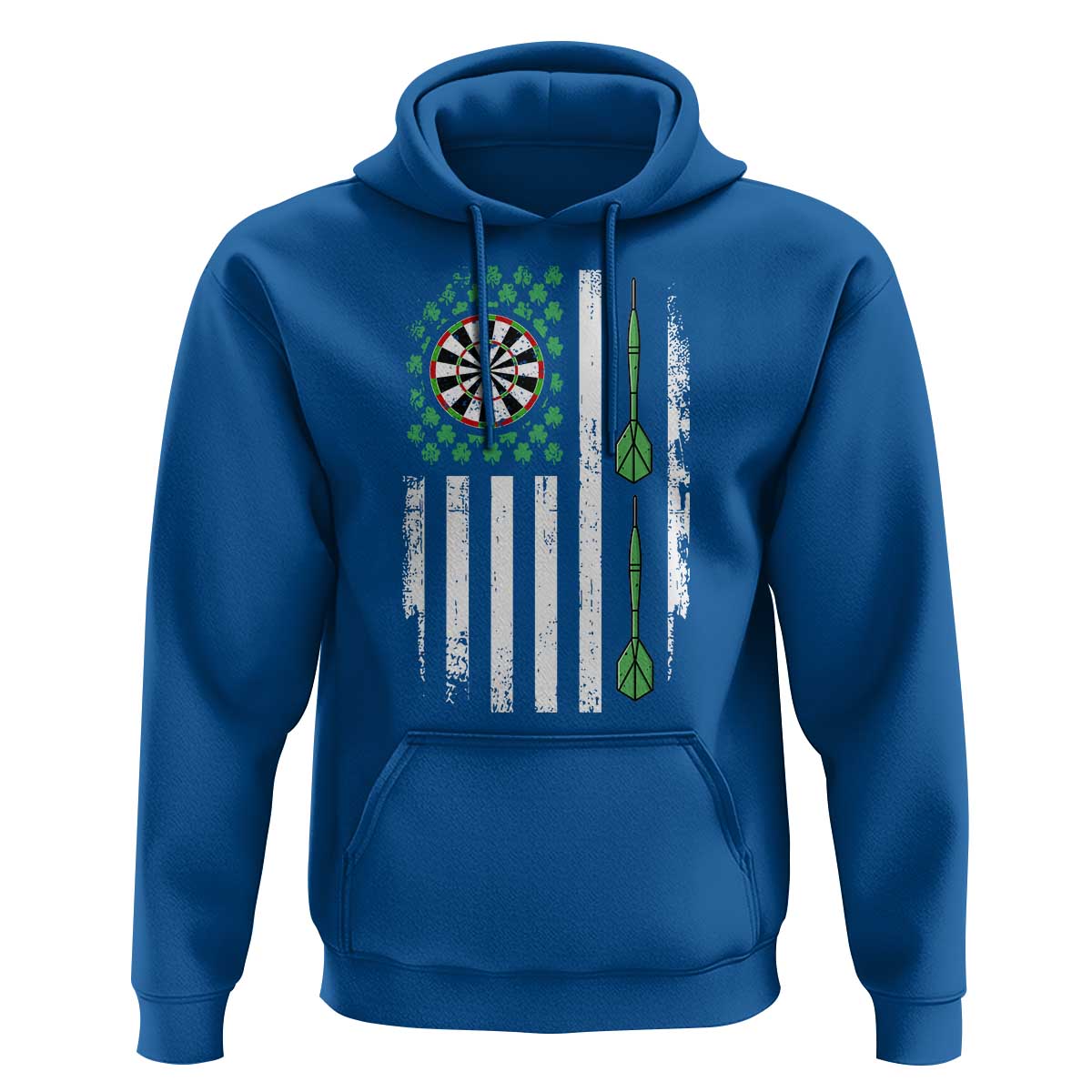 Irish American Darts Shamrock Flag Gift Hoodie
