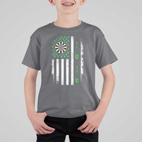 Irish American Darts Shamrock Flag Gift T Shirt For Kid