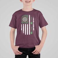 Irish American Darts Shamrock Flag Gift T Shirt For Kid