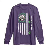 Irish American Darts Shamrock Flag Gift Long Sleeve Shirt