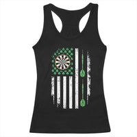 Irish American Darts Shamrock Flag Gift Racerback Tank Top