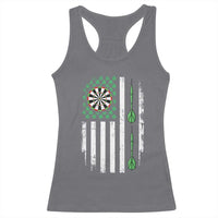 Irish American Darts Shamrock Flag Gift Racerback Tank Top