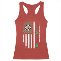 Irish American Darts Shamrock Flag Gift Racerback Tank Top