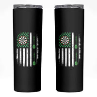 Irish American Darts Shamrock Flag Gift Skinny Tumbler