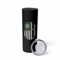 Irish American Darts Shamrock Flag Gift Skinny Tumbler