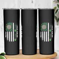 Irish American Darts Shamrock Flag Gift Skinny Tumbler