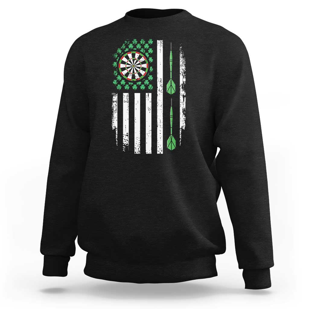 Irish American Darts Shamrock Flag Gift Sweatshirt